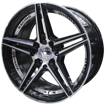 15 Inch - Typhoon - 4X100/114 - Black Machine Face + Undercut
