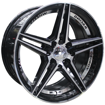 15 Inch - Typhoon - 4X100/114 - Black Machine Face + Undercut