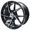 15 Inch - Rochester - 4X100/114 - Black Machine Face + Undercut