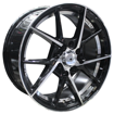 15 Inch - Rochester - 4X100/114 - Black Machine Face + Undercut