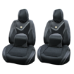 Premium Universal 11PC Seat Covers (Black + Grey Line) (PVC)