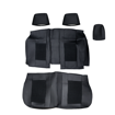 Premium Universal 11PC Seat Covers (Black + Grey Line) (PVC)