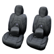 Luxury Universal 11PC Seat Covers (Black + Black Line) (PVC)