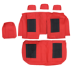 Deluxe Universal 12PC Seat Covers (Red + Black Line) (PVC)