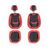 Deluxe Universal 12PC Seat Covers (Red + Black Line) (PVC)