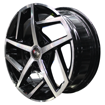 15 Inch - Dallas (Golf 8 GTI Style) - 5x100 - Black Machined Face