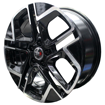 17 Inch - Fury - 5x100 - Black Machined Face