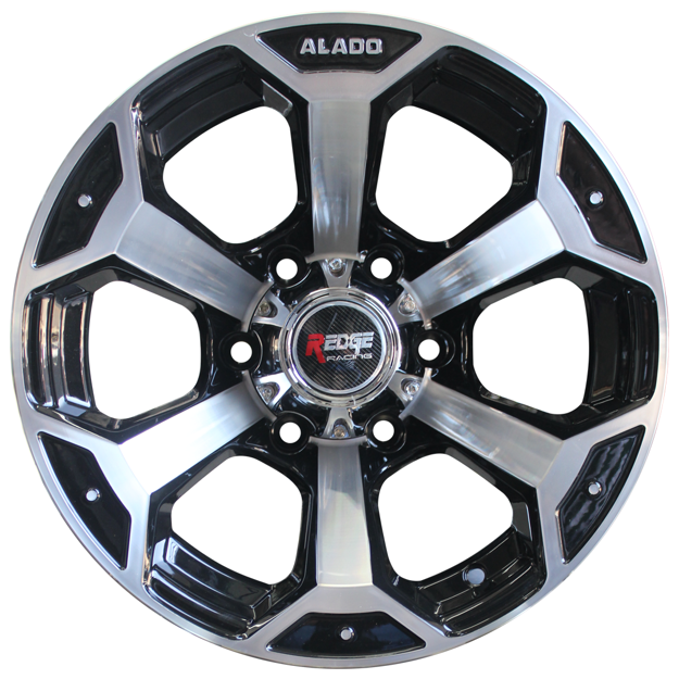 15 inch - Alado (10J) - 6x139 - Black Machine Face