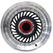 15 Inch - Super Finn - 4X100/108 - Black Machined Lip + Silver Rivets 