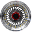 15 inch - Super Finn - 4x100/114 - Hyper Black + Gold Rivets