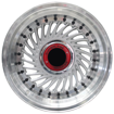 15 inch - Super Finn - 5X100/114 - Silver Machined Lip + Black Rivets