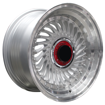 15 Inch - Super Finn - 4X100/108 -Silver Machined Lip + Silver Rivets