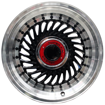 15 inch - Super Finn - 5X100/114 - Black Machined Lip + Black Rivets