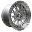 15 Inch - PORCHE BSS - 4X100/108 - Silver Machined Lip + Black Rivets