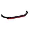 Polo 6 - 4PC Front Lip - Gloss Black+Red Tip