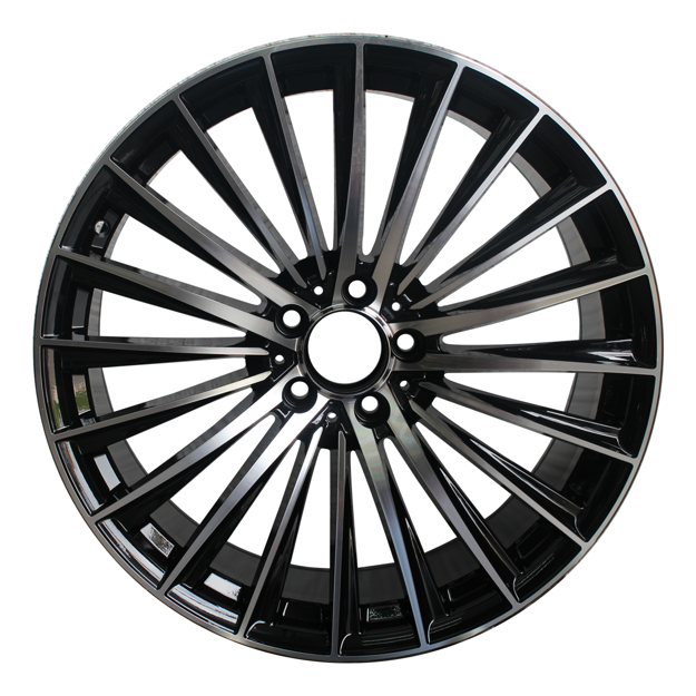 20 Inch - Spartan - 5X112 - N/W -  Black Machined Face