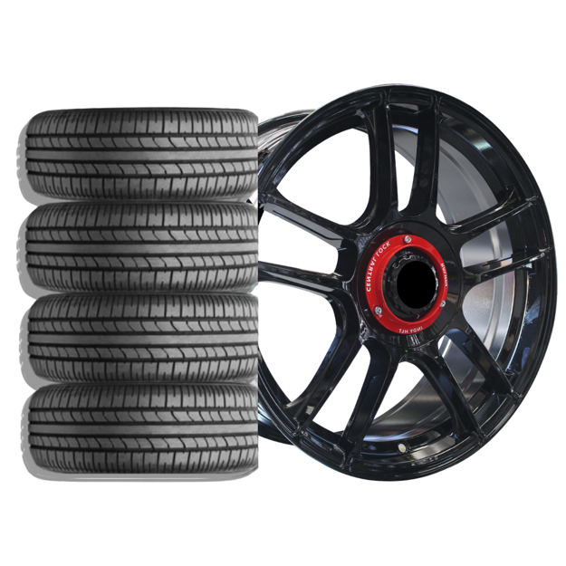 17 inch -  Revline - 5x100/112 - Black - COMBO DEAL