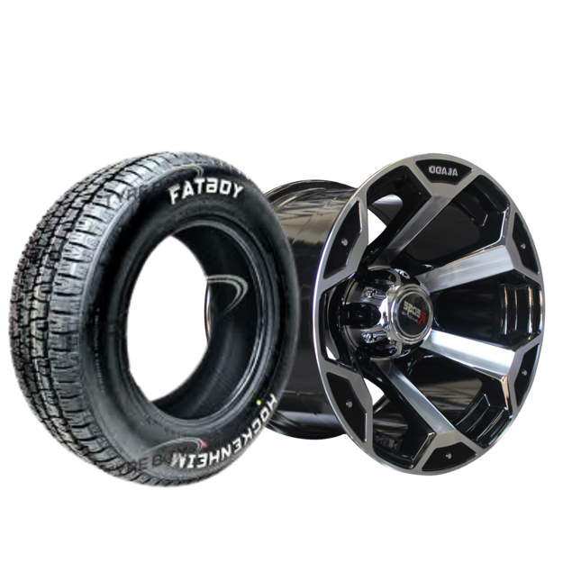 15 inch - Alado (10J) - 6x139 - Black Machine Face - Combo Deal