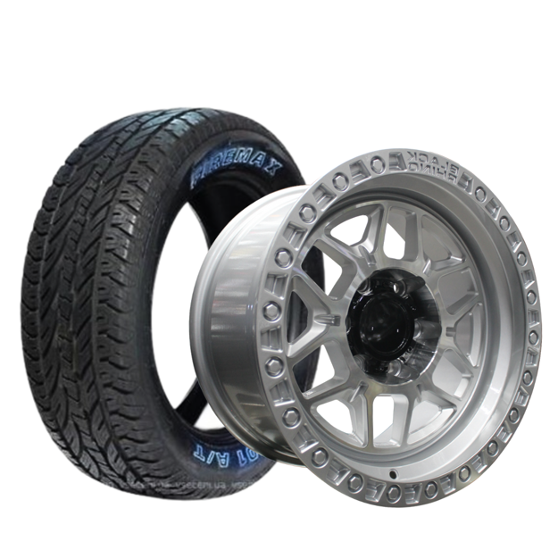 17 Inch - Outback - 6x139 - Silver Machine Face - Combo