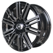 14 inch - Nova - 4X100/114 - Black Machined Face + Undercut