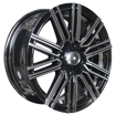 14 inch - Nova - 4X100/114 - Black Machined Face + Undercut