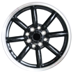 15 Inch - ShoGun  - 4X100/114 - Black Machine Lip