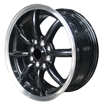 15 Inch - ShoGun  - 4X100/114 - Black Machine Lip