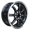 15 Inch - ShoGun  - 4X100/114 - Black Machine Lip