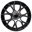 17 inch - Metropolis - 4x100/114 - Black Machined Face