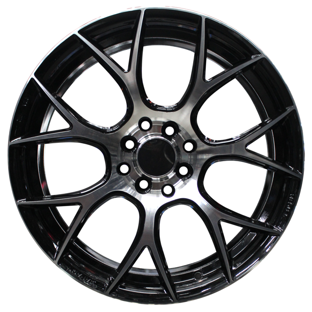 17 inch - Metropolis - 4x100/114 - Black Machined Face