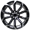17 inch - Sterling - 4x100/114 - Black Machined Face + Undercut