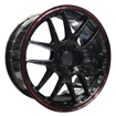17 inch -Sierra - 5x100/114 - Black - Red Lip