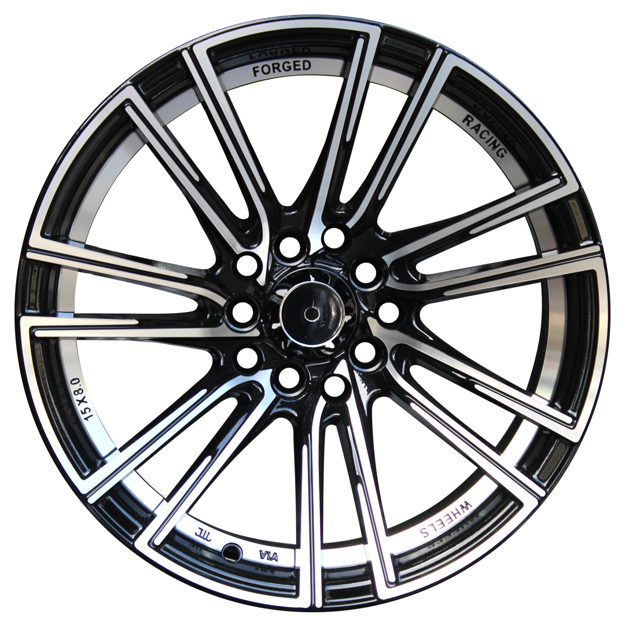 15 inch - Charter - 5x100/114 - Black Machined Face