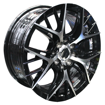 15 inch - Torque Pro - 4X100/114 - Black Machined Face + Undercut