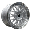 15 Inch - LM iLLUSION - 4x100 -  Silver Machined Lip + Silver Rivets