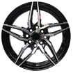 15 Inch - XLR8 - 4x100/114 -  Black Machine Face 