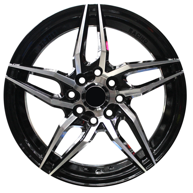 15 Inch - XLR8 - 4x100/114 -  Black Machine Face 