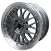 15 Inch - LM iLLUSION - 4x100 - Matt Grey + Silver Rivets