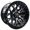 15 Inch - Weaver- 6x139 - Black Machine Face