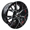 15 inch - Glide - 4X100/114 - Black Machined Face + Red Undercut 
