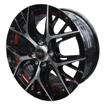 15 inch - Glide - 4X100/114 - Black Machined Face + Red Undercut 
