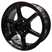 17 inch - Nitro - 4x100/114 - Gloss Black /Red Lip