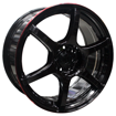 17 inch - Nitro - 4x100/114 - Gloss Black /Red Lip