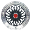 17 inch - BSS - 4X100/108 - N/W - Black Machined Lip