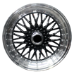 17 inch - BSS - 4X100/108 - N/W  Black Machined Lip