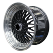 17 inch - BSS - 4X100/108 - N/W  Black Machined Lip