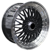 17 inch - BSS -  5x100/112 - N/W - Black Machined Lip