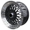 17 inch - BSS -  5x100/112 - N/W - Black Machined Lip