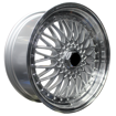 17 inch - BSS - 4x100/114 - Silver Machine Lip