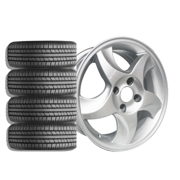 15 inch - Blades - 4X100 - SILVER  COMBO